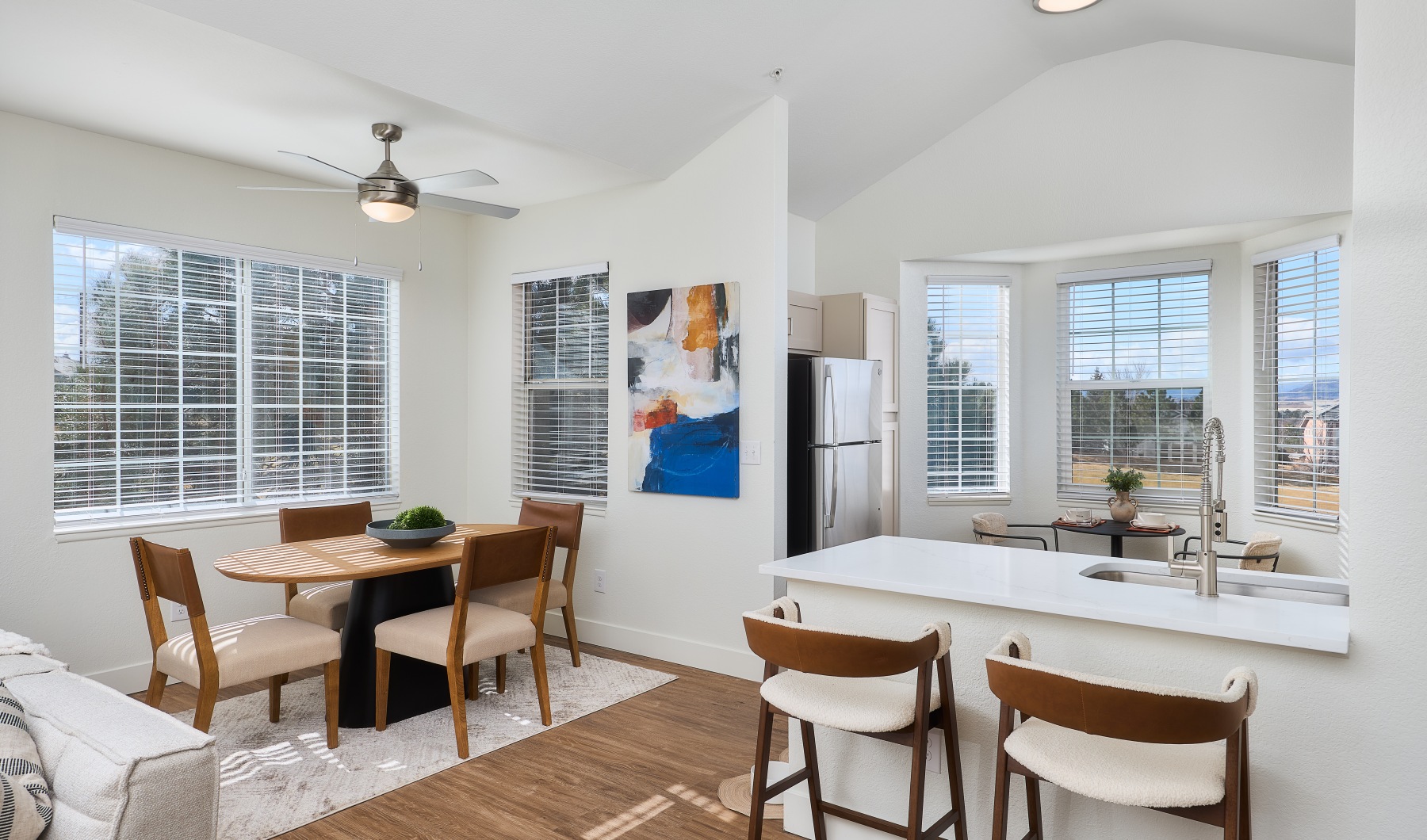 Open-Concept Living Room and Kitchen Apartments
