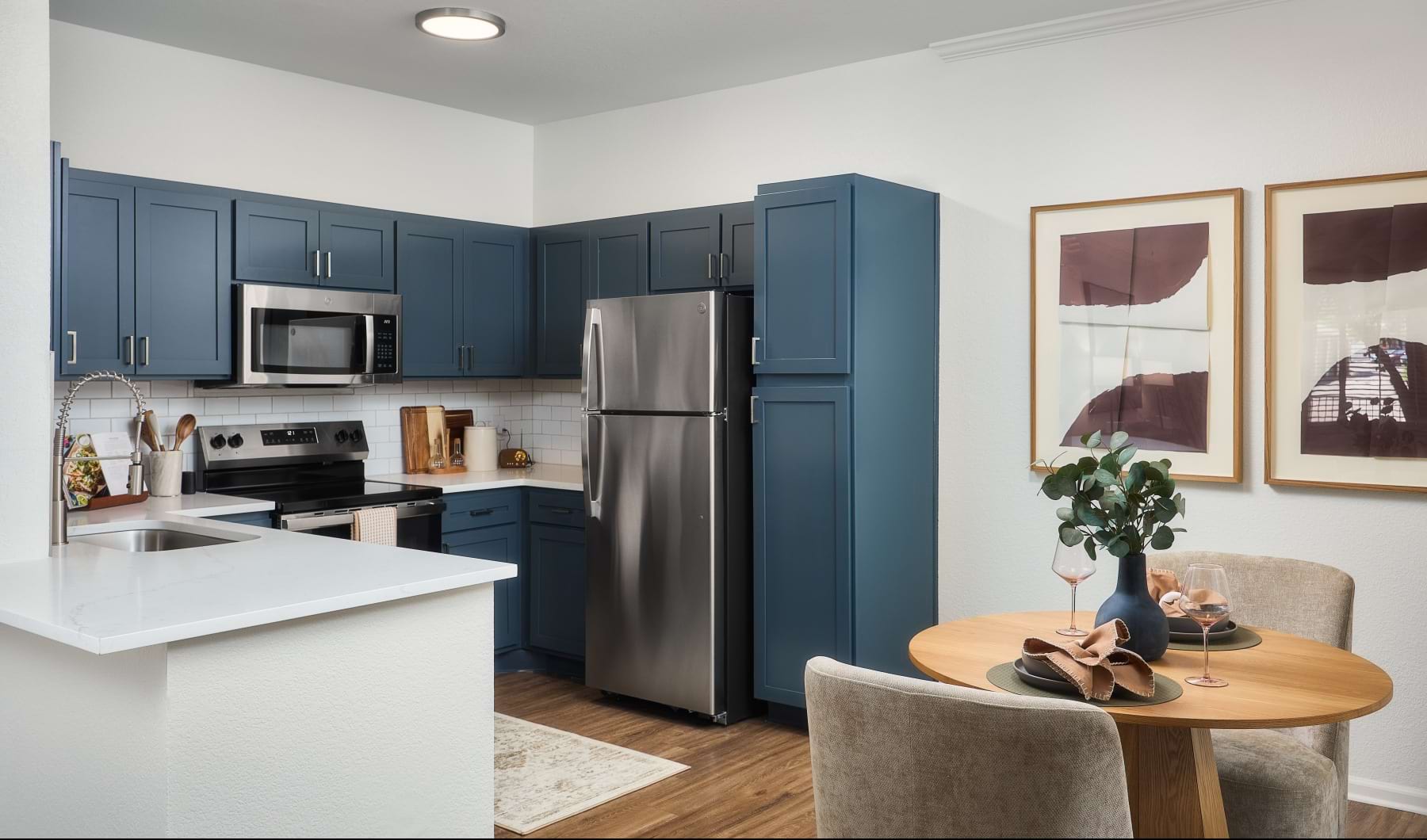 Open-Concept Living Room and Kitchen Apartments